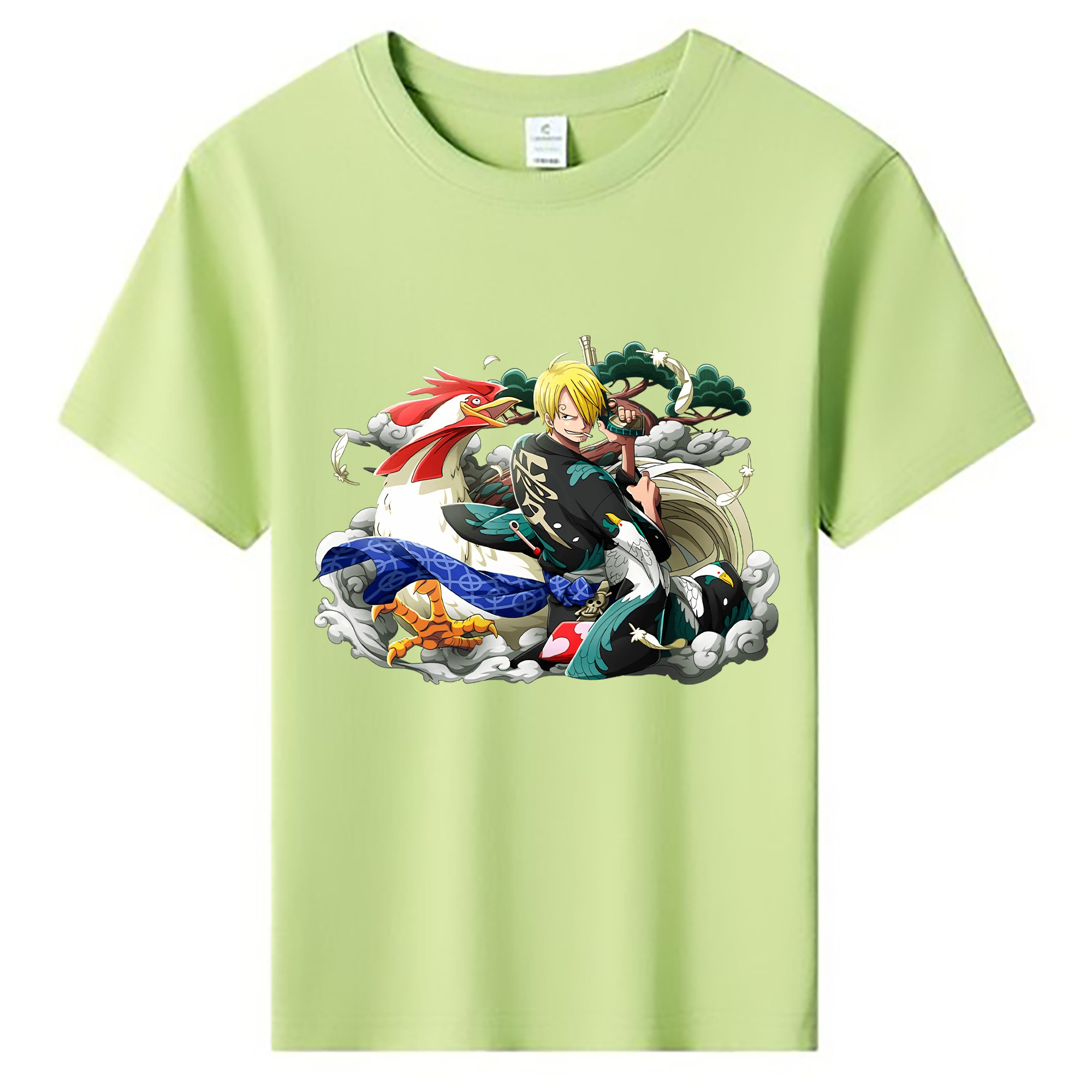 （画像用） ワンピース サンジ ONE PIECE Sanji 綿100％キッズTシャツ（フロントプリント）